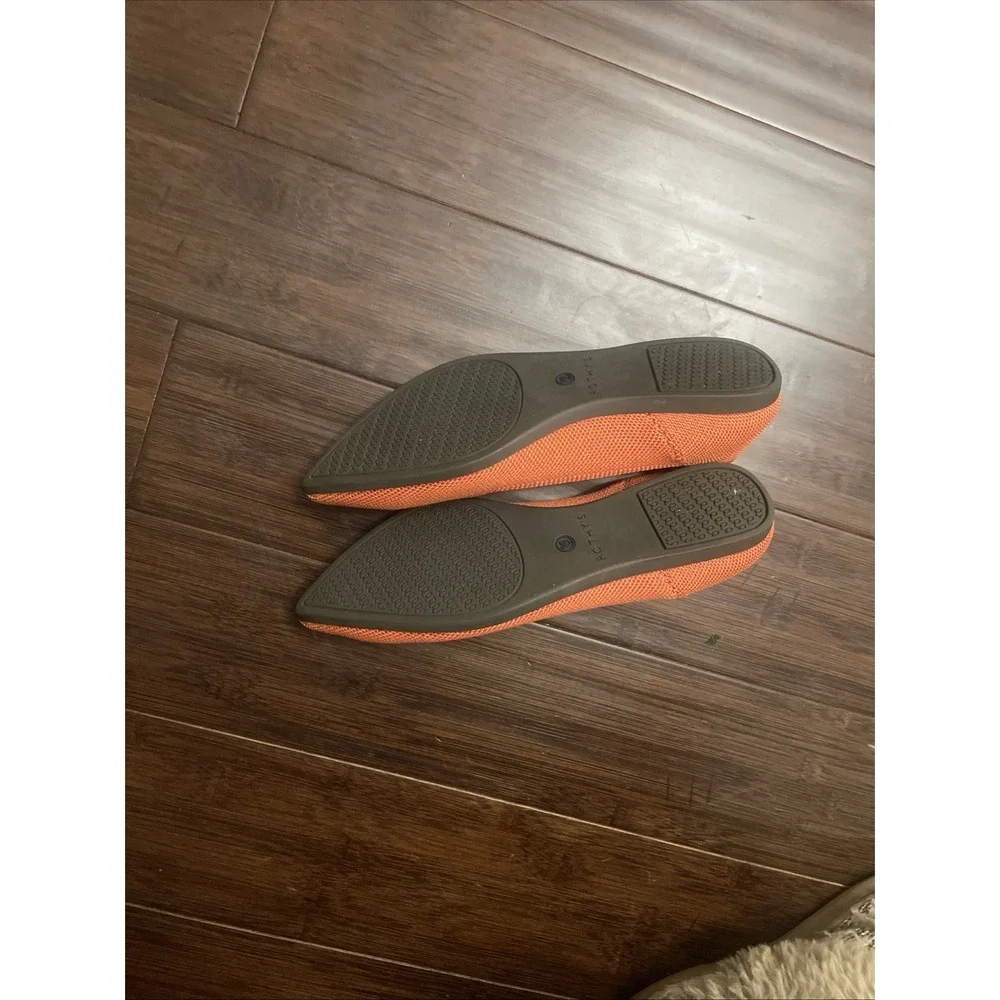 Rothy's The Point Red Flats Ballets Women's Flexible Classic Soft Shoes Size 6